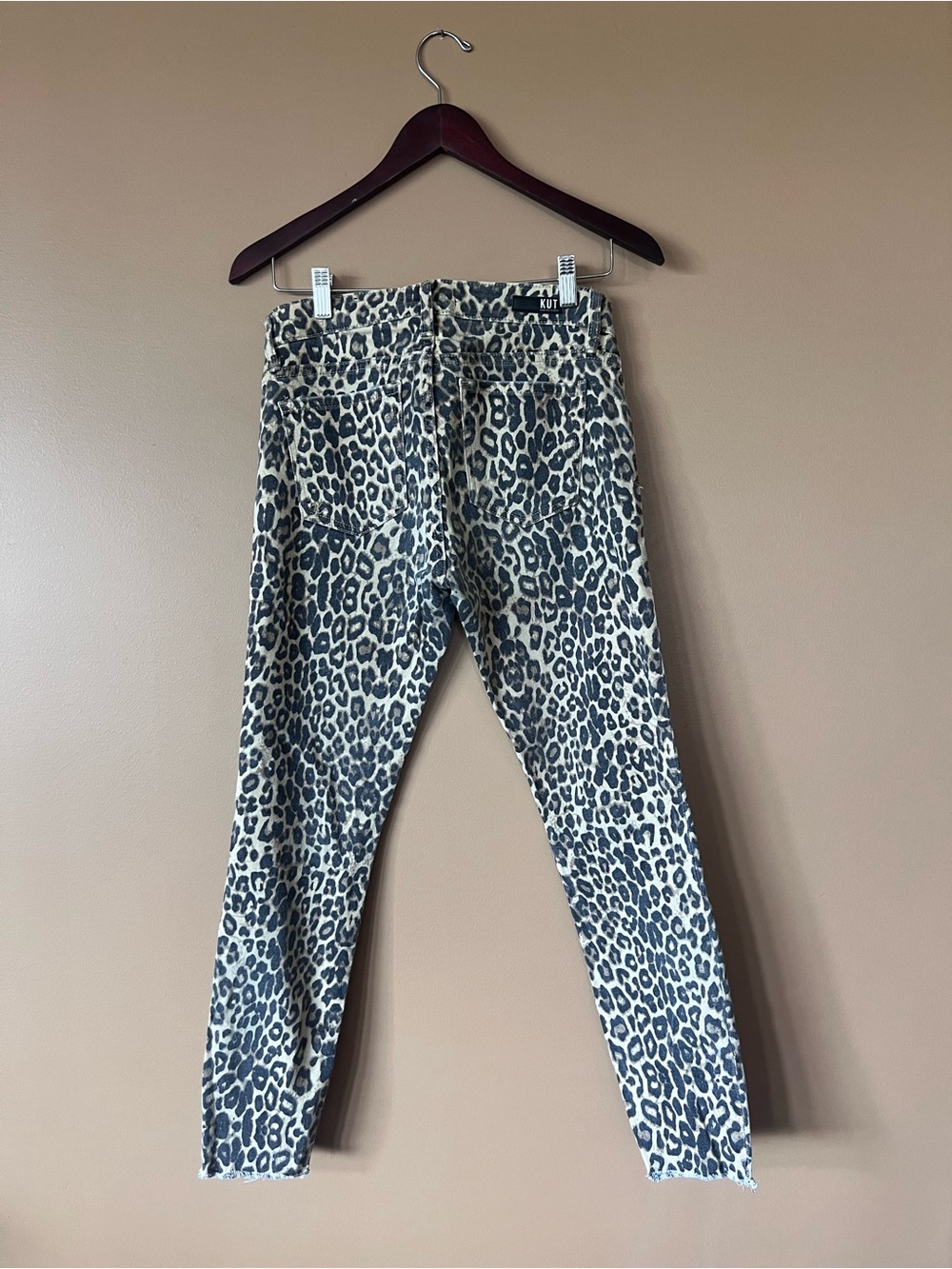 Kut from the Kloth Leopard Print Skinny Pants - Black on Tan - Picture 2 of 2